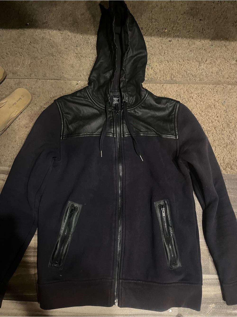 Marc by Marc Jacobs Black Hooded Bomber-Style Jacket